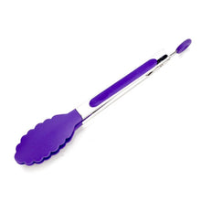 Load image into Gallery viewer, Stainless Steel Tongs With Unique Personality Color Silicone Grips