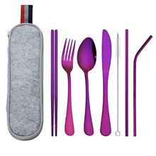 Load image into Gallery viewer, Stainless Steel Traveling Tableware Set For Kids In 7 Colors
