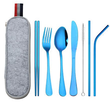 Load image into Gallery viewer, Stainless Steel Traveling Tableware Set For Kids In 7 Colors
