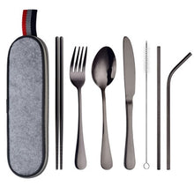 Load image into Gallery viewer, Stainless Steel Traveling Tableware Set For Kids In 7 Colors
