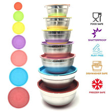 Load image into Gallery viewer, Colorful Strong Stainless Steel Mixing Bowls
