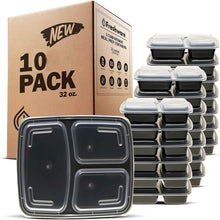 Load image into Gallery viewer, Meal Prep Containers Segmented, Round Or Square
