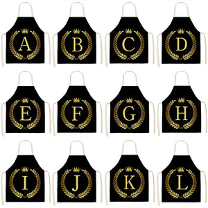 Gold Monogrammed Aprons for the Master Chef