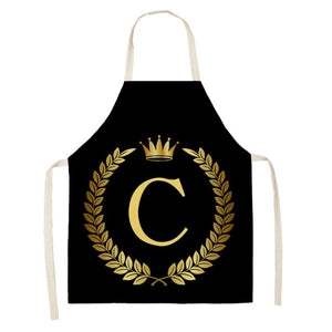 Gold Monogrammed Aprons for the Master Chef