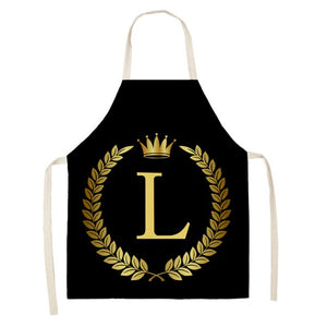 Gold Monogrammed Aprons for the Master Chef