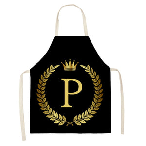 Gold Monogrammed Aprons for the Master Chef