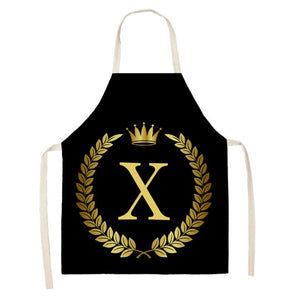 Gold Monogrammed Aprons for the Master Chef