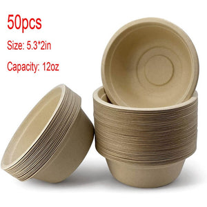 Biodegradable Paper Bowls & Moisture Control in 3 Sizes