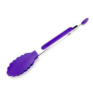 Stainless Steel Tongs With Unique Personality Color Silicone Grips