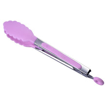 Load image into Gallery viewer, Stainless Steel Tongs With Unique Personality Color Silicone Grips
